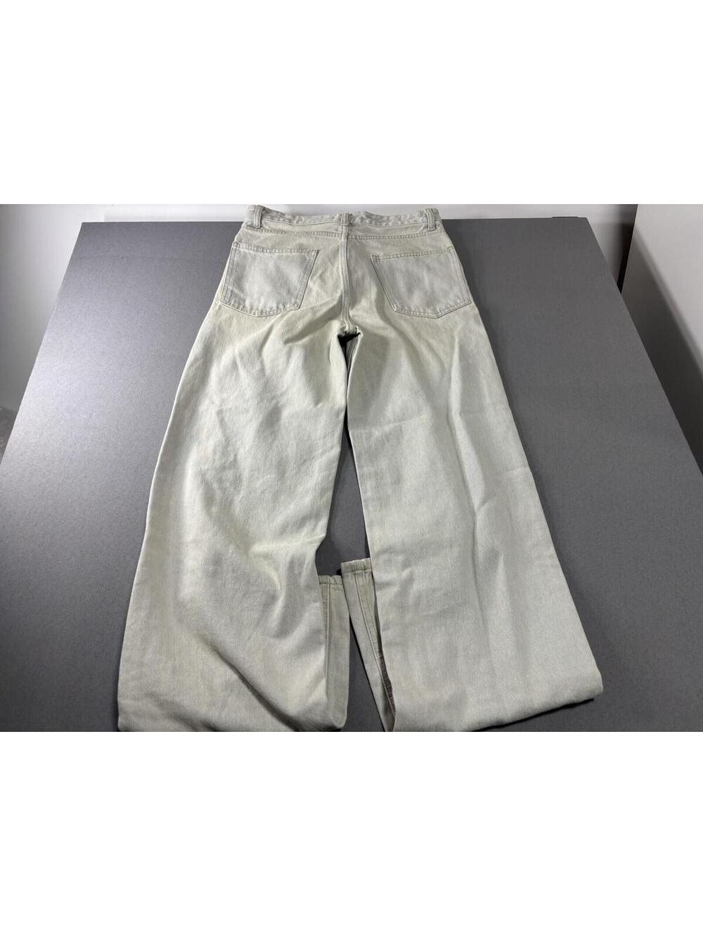 ZARA Denim Jeans Women's Size 2 White Zip Fly Mid Rise - Picture 10 of 14